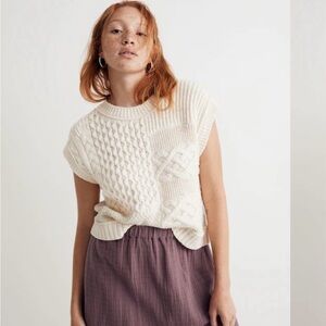 Madewell Ivory Knit Vest